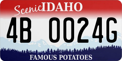 ID license plate 4B0024G