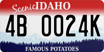 ID license plate 4B0024K