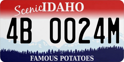 ID license plate 4B0024M