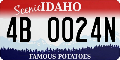 ID license plate 4B0024N