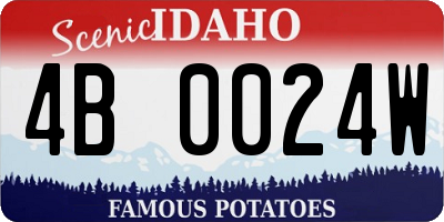 ID license plate 4B0024W