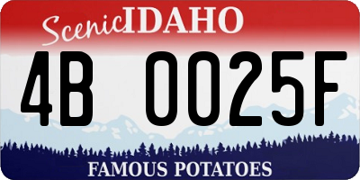ID license plate 4B0025F