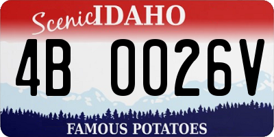 ID license plate 4B0026V
