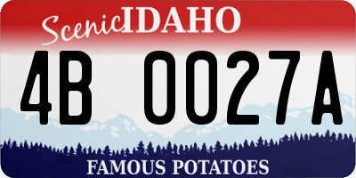 ID license plate 4B0027A