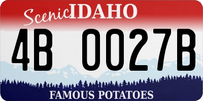 ID license plate 4B0027B