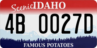 ID license plate 4B0027D