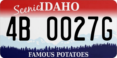 ID license plate 4B0027G