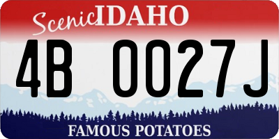 ID license plate 4B0027J