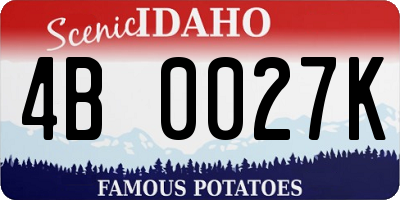 ID license plate 4B0027K