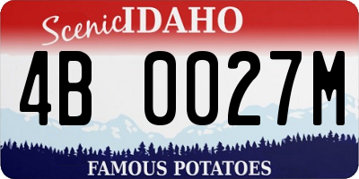 ID license plate 4B0027M