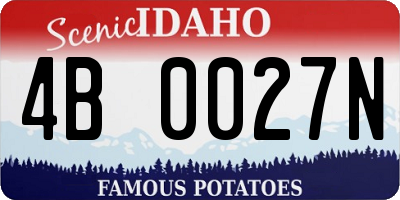 ID license plate 4B0027N