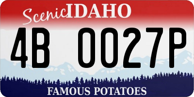 ID license plate 4B0027P