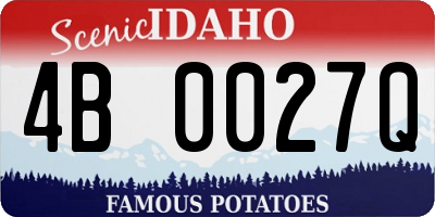 ID license plate 4B0027Q