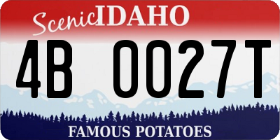 ID license plate 4B0027T