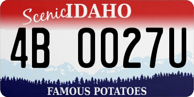 ID license plate 4B0027U