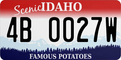 ID license plate 4B0027W