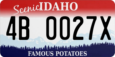 ID license plate 4B0027X