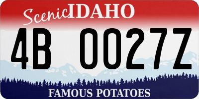 ID license plate 4B0027Z
