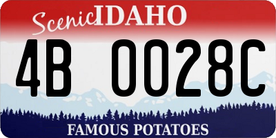 ID license plate 4B0028C