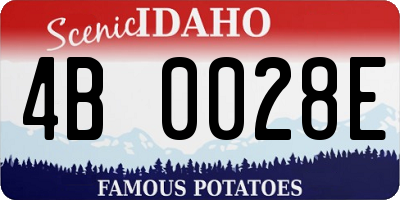 ID license plate 4B0028E