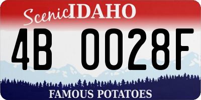 ID license plate 4B0028F