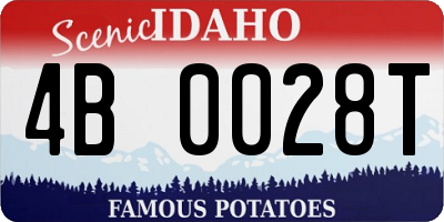 ID license plate 4B0028T