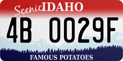 ID license plate 4B0029F