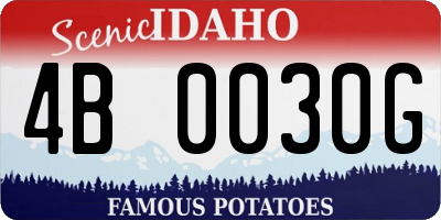 ID license plate 4B0030G