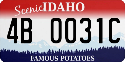 ID license plate 4B0031C