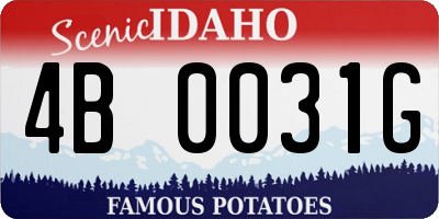 ID license plate 4B0031G