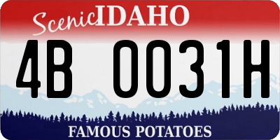 ID license plate 4B0031H