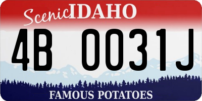 ID license plate 4B0031J