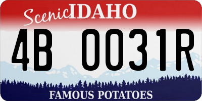 ID license plate 4B0031R