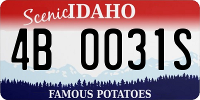 ID license plate 4B0031S