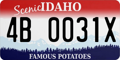 ID license plate 4B0031X