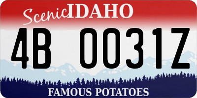 ID license plate 4B0031Z