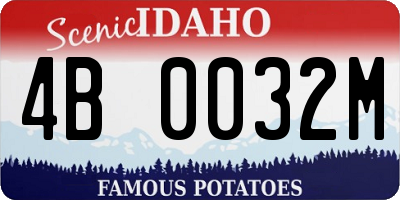 ID license plate 4B0032M