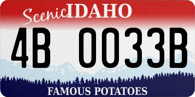 ID license plate 4B0033B