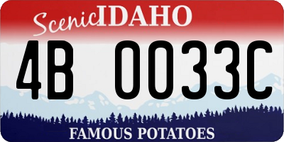 ID license plate 4B0033C