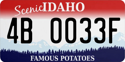 ID license plate 4B0033F