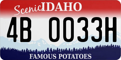 ID license plate 4B0033H