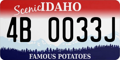 ID license plate 4B0033J