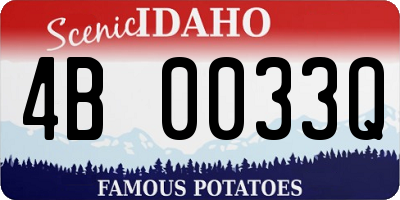 ID license plate 4B0033Q