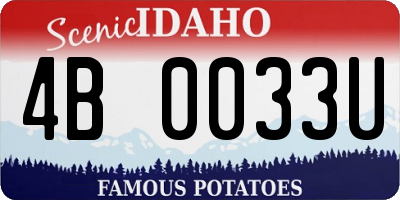 ID license plate 4B0033U