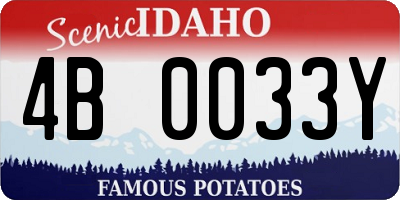ID license plate 4B0033Y