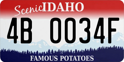ID license plate 4B0034F
