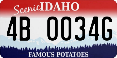 ID license plate 4B0034G