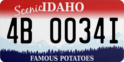 ID license plate 4B0034I