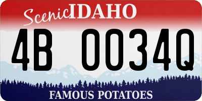 ID license plate 4B0034Q
