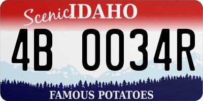 ID license plate 4B0034R